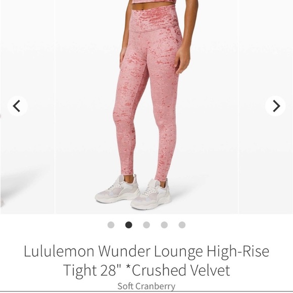 Lululemon Wunder Lounge High-Rise Tight 28” *Crushed Velvet* - Picture 3 of 7